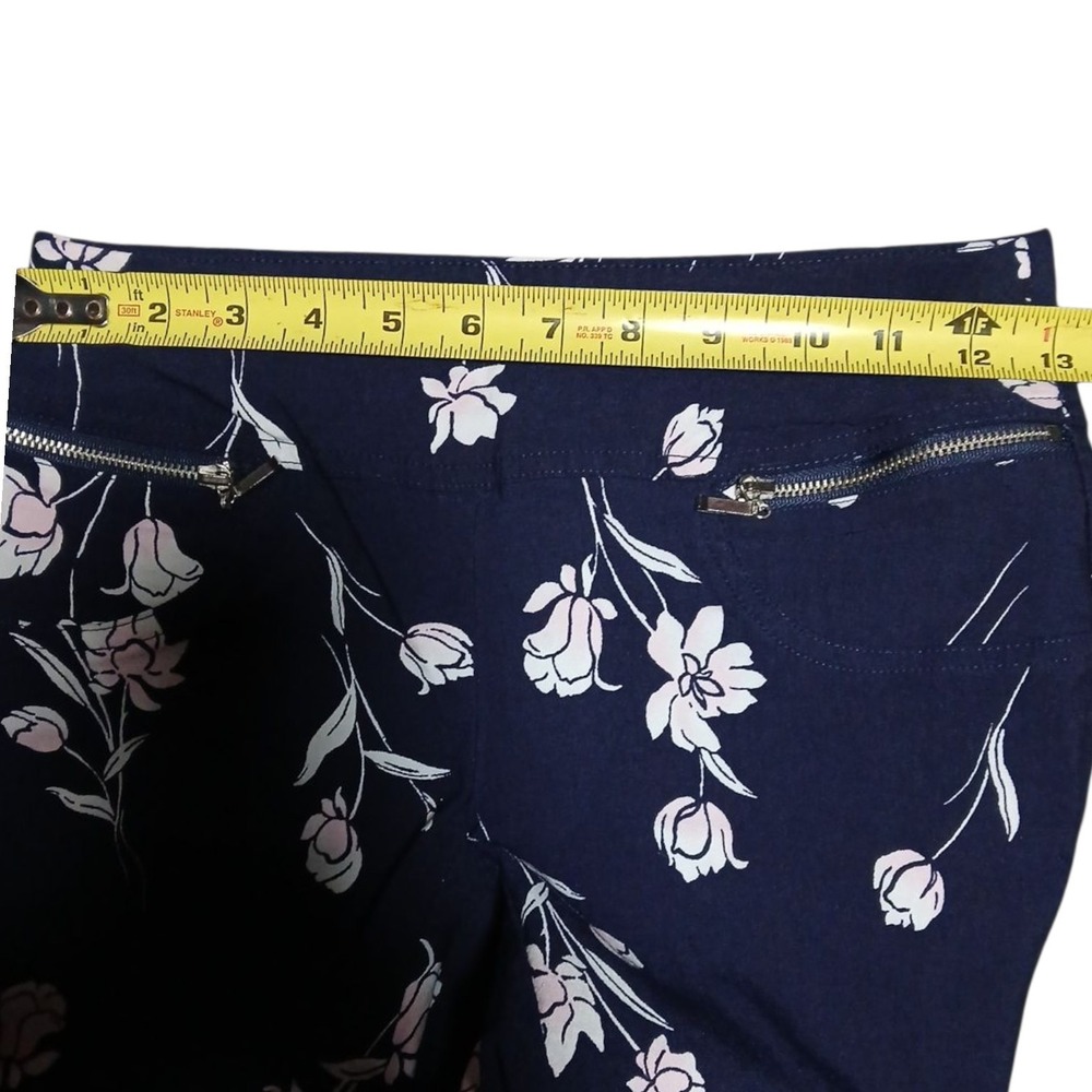 Joe Benbasset Women's Blue With‎ Floral Pattern Strech Skinny Pants Size XS - Picture 5 of 6